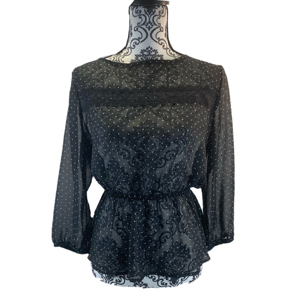 Lily rose black polkadot cinched waist - Picture 2 of 12